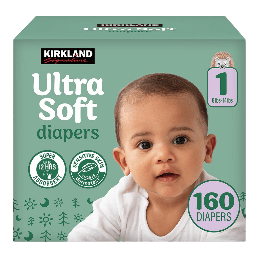 Kirkland Signature Ultra Soft Diapers Size 1 160 ct buy online USA - 1